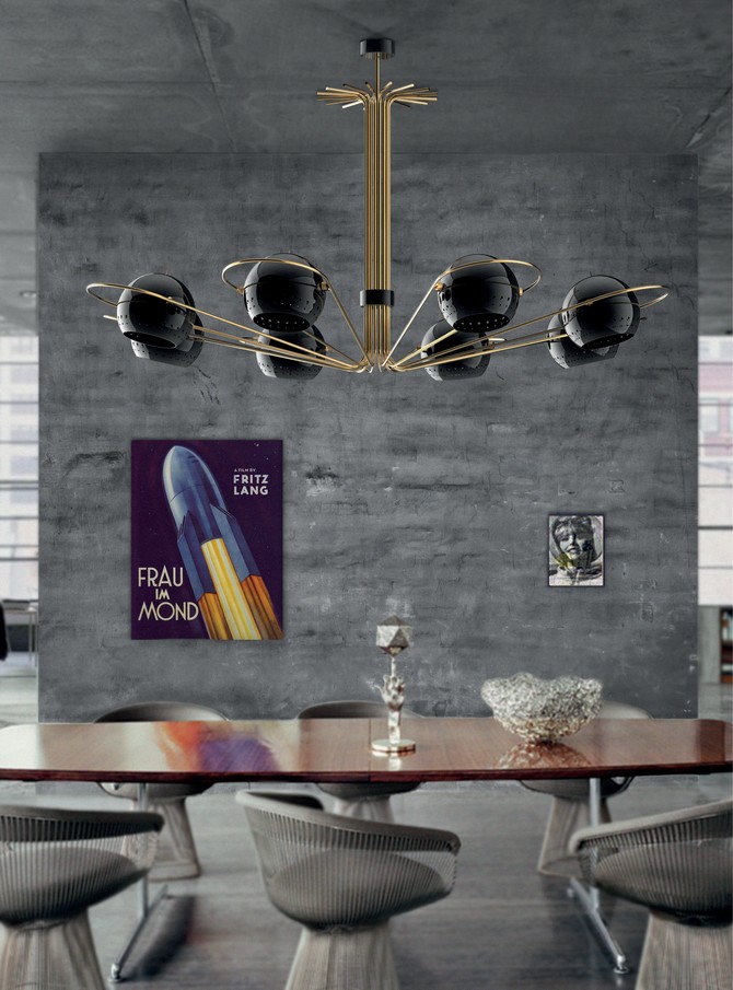 Dining room lighting ideas with NEIL suspension lamp by Delightfull
