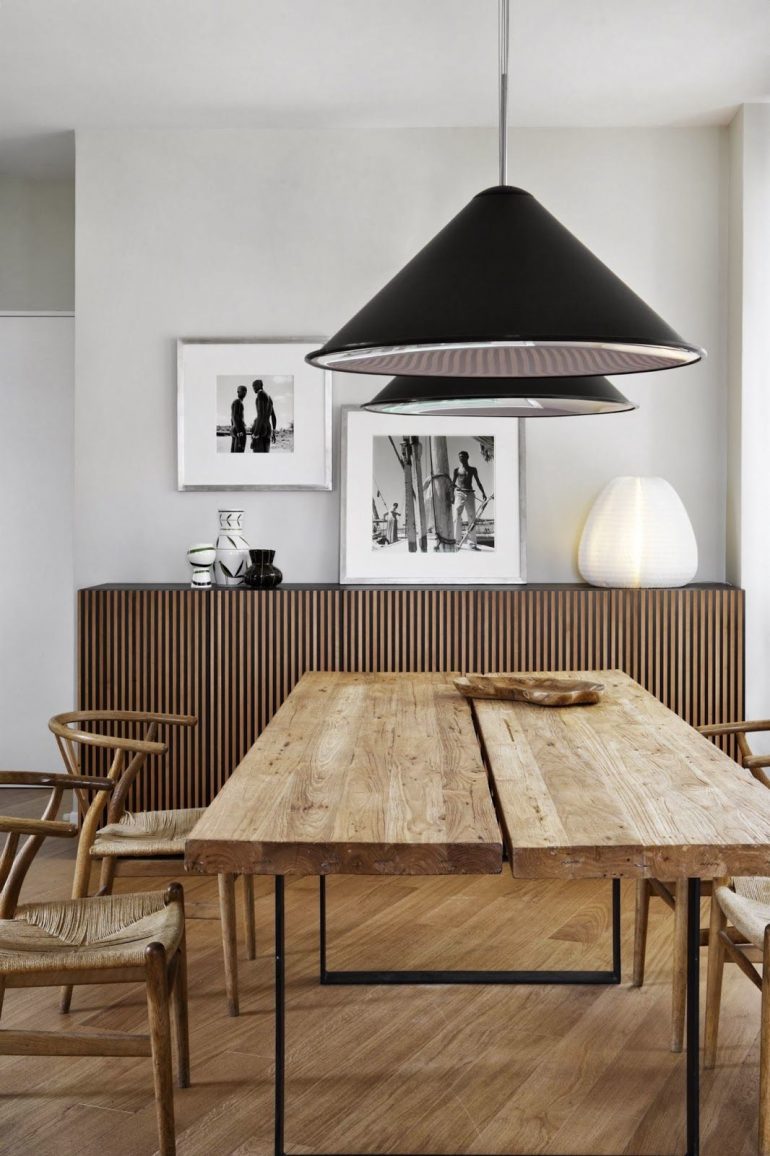 wooden dining table decor ideas